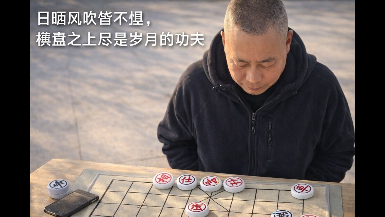 日晒风吹皆不惧，棋盘之上尽是岁月的功夫