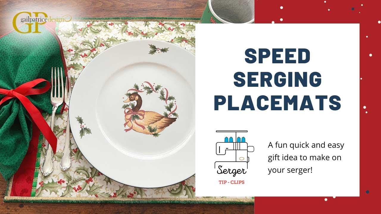 Speed Serging Placemats #Serger #giftideas