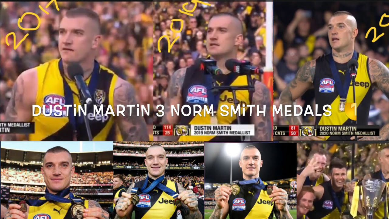 Dustin Martin 3 Norm Smith Medal Speeches