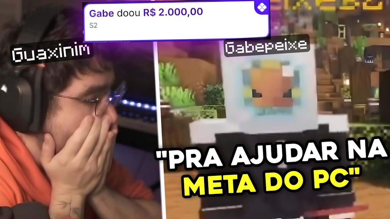 (2 FACECAMS) GABE ENVIOU R$2.000,00 PRO GUAXINIM! #arkanis2