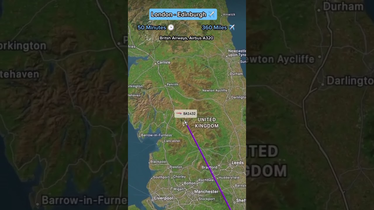 ✈ London to Edinburgh | One of the Longest Domestic Flights in the UK! 🇬🇧