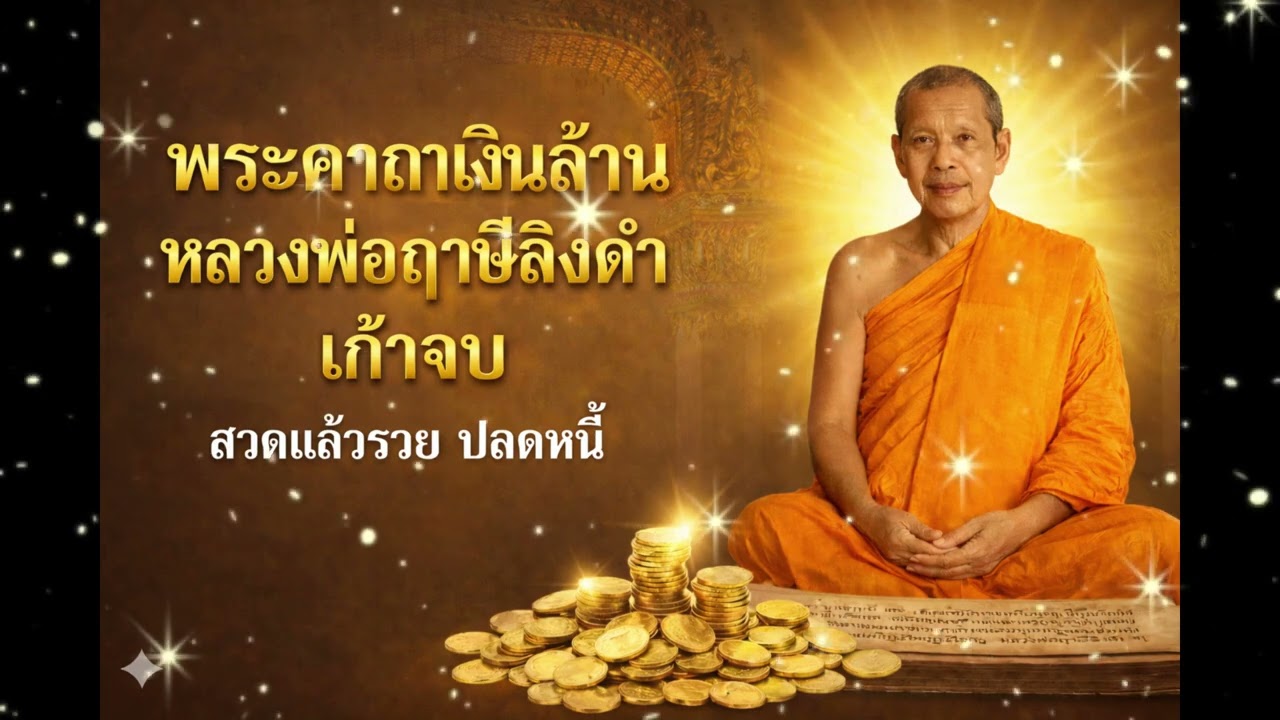 บทสวดคาถาเงินล้าน 9 จบ (พร้อมคำอ่าน) หลวงพ่อฤาษีลิงดำ เสริมการเงิน คล่องตัว ร่ำรวย
