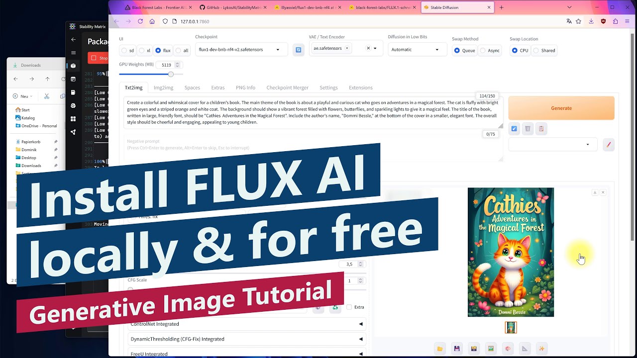 FLUX AI: Install locally, use for free (without ComfyUI) &ndash; Simple Beginner Tutorial for FLUX.1 [dev]