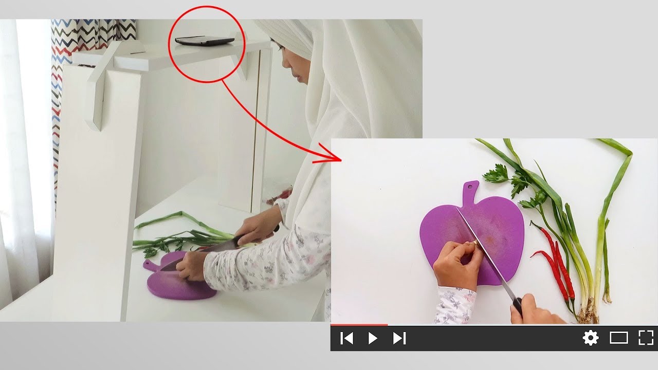 Gunakan smartphone mu untuk membuat video overhead profesional. Lihat bagaimana caranya