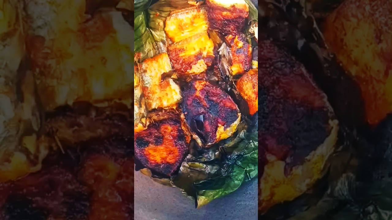 😋Banana leaf fish fry🐟🤤try.. 