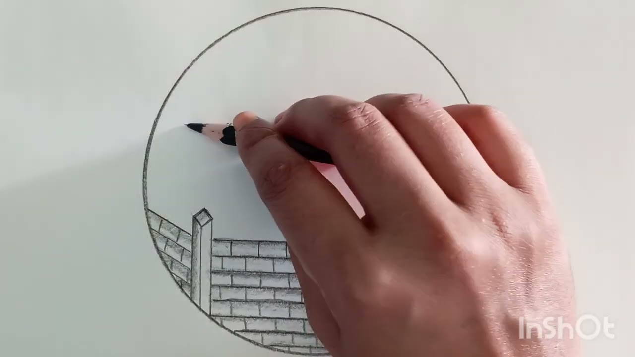Beautiful Landscape Drawing 🌄 | Easy Pencil Scenery for Beginners | Step by Step Art Tutorial