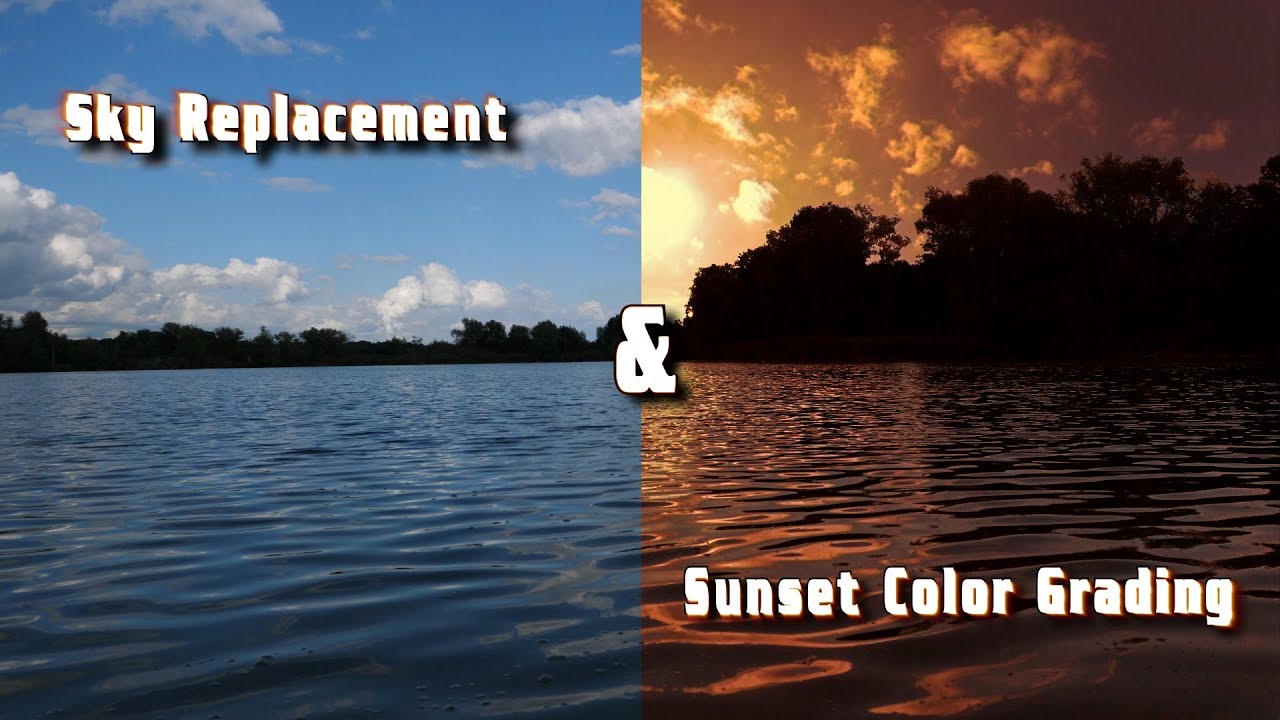 After Effects - Sky Replacement / Sunset - Color Grading - Tutorial Deutsch