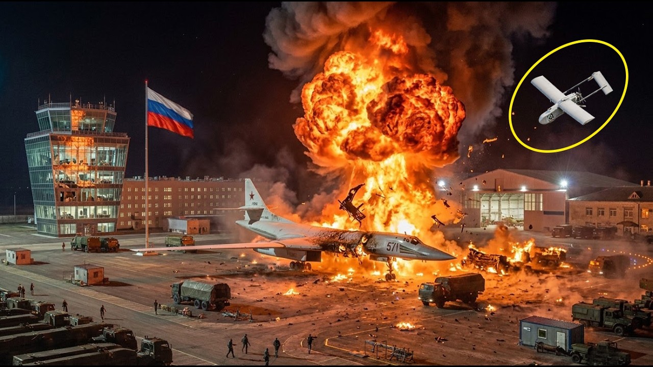 Украинские беспилотники нанесли удар по российской авиабазе
