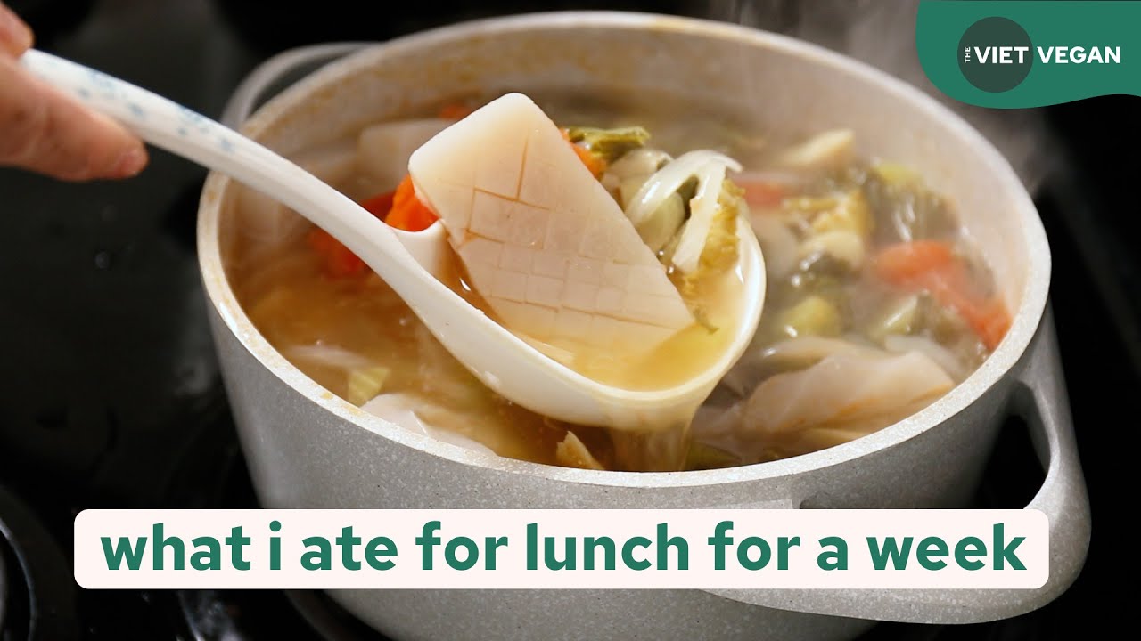 what i ate for lunch for a week // vegan