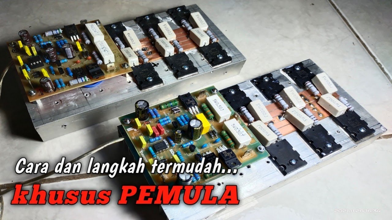 Cara rakit power ampli socl 506 dengan 3 set transistor final toshiba dari awal sampai bunyi speaker