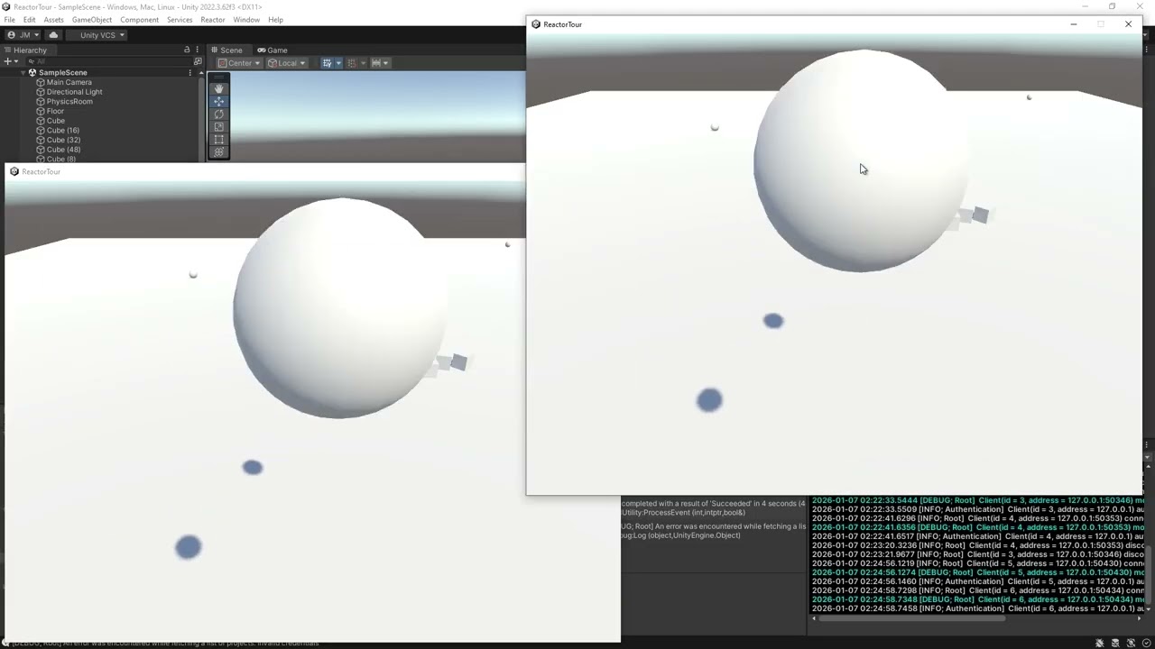 Reactor Multiplayer Engine - RPCs, networked controllers, and starting online servers