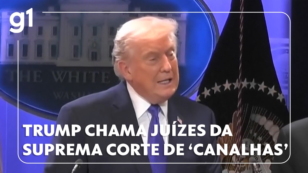 Trump chama juízes da Suprema Corte dos EUA de 'canalhas' após derrubada do tarifaço