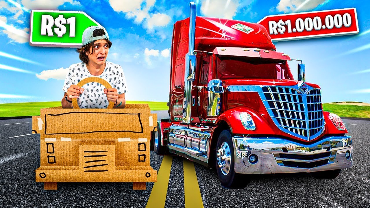 24 HORAS NO CAMINHÃO DE R$1 VS R$1 MILHÃO !!