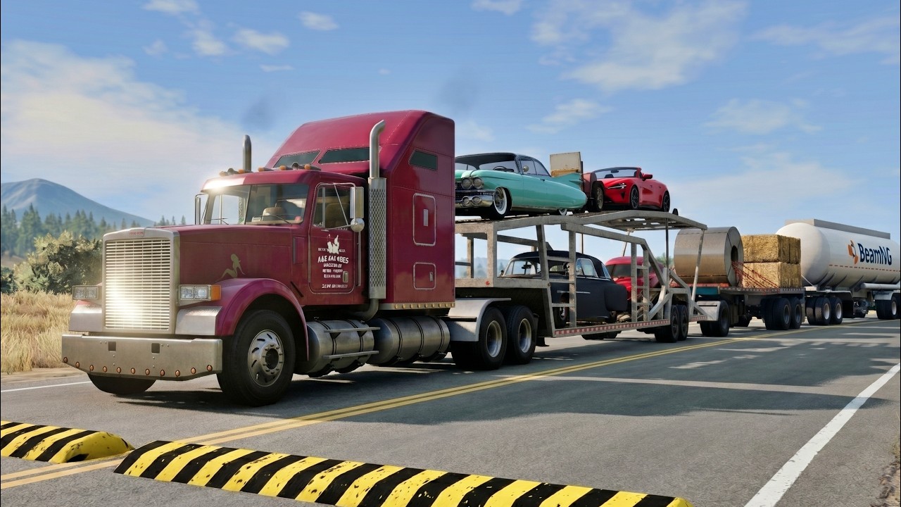 Trucks vs Speed Bumps SPECIAL #39 | BeamNG Drive - Long Video |🤜 Truck &Too