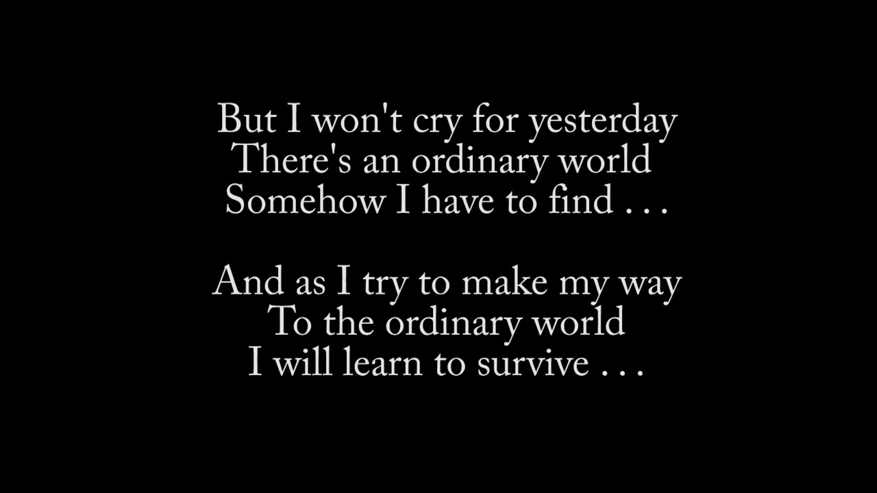Ordinary World Live - Duran Duran Karaoke Lower Key