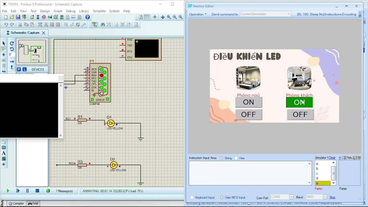 VIDEODEMO_NEXTION HMI+ PIC 16F877A + LED ( C COMPILER)
