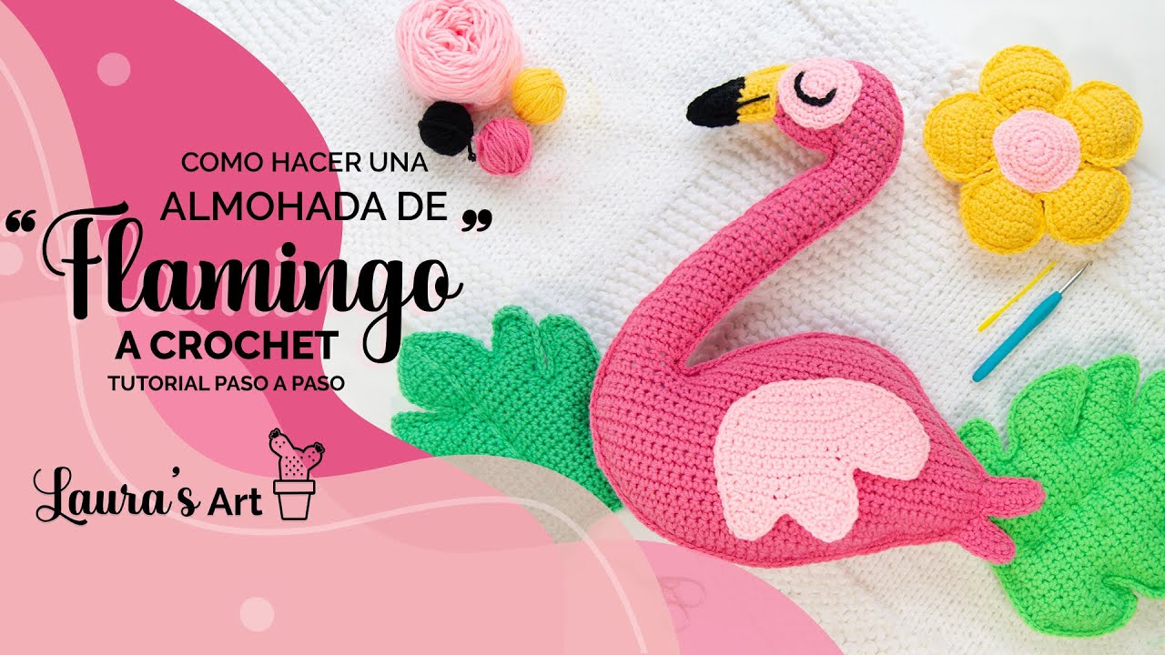 Como hacer una almohada de Flamingo a #crochet - Tutorial Paso a Paso #amigurumi #tutorialcrochet