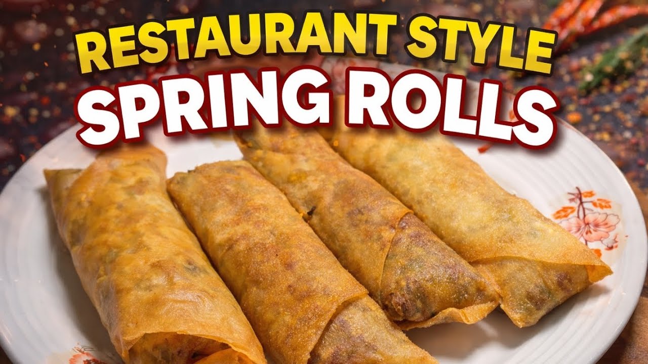 Restaurant Style Spring Rolls Recipe | Crispy Veg Spring Rolls at Home | Easy Evening Snack