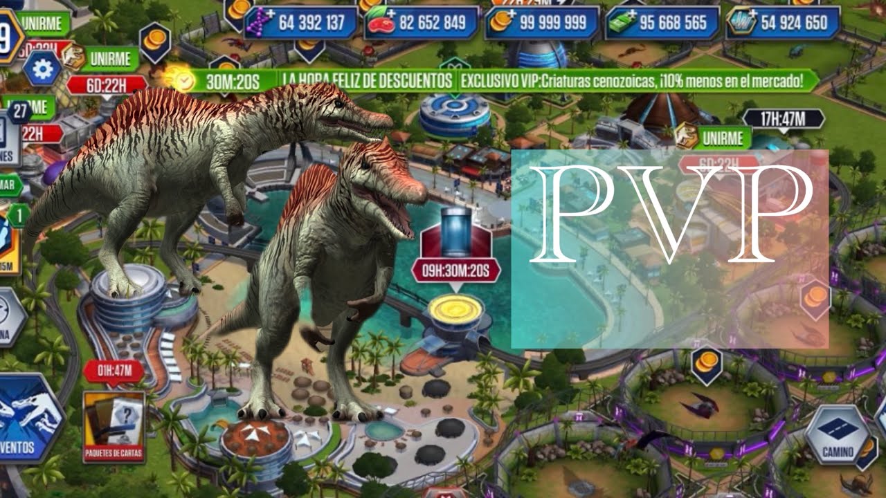 Jugando Jurassic world the game en PVP oponente real