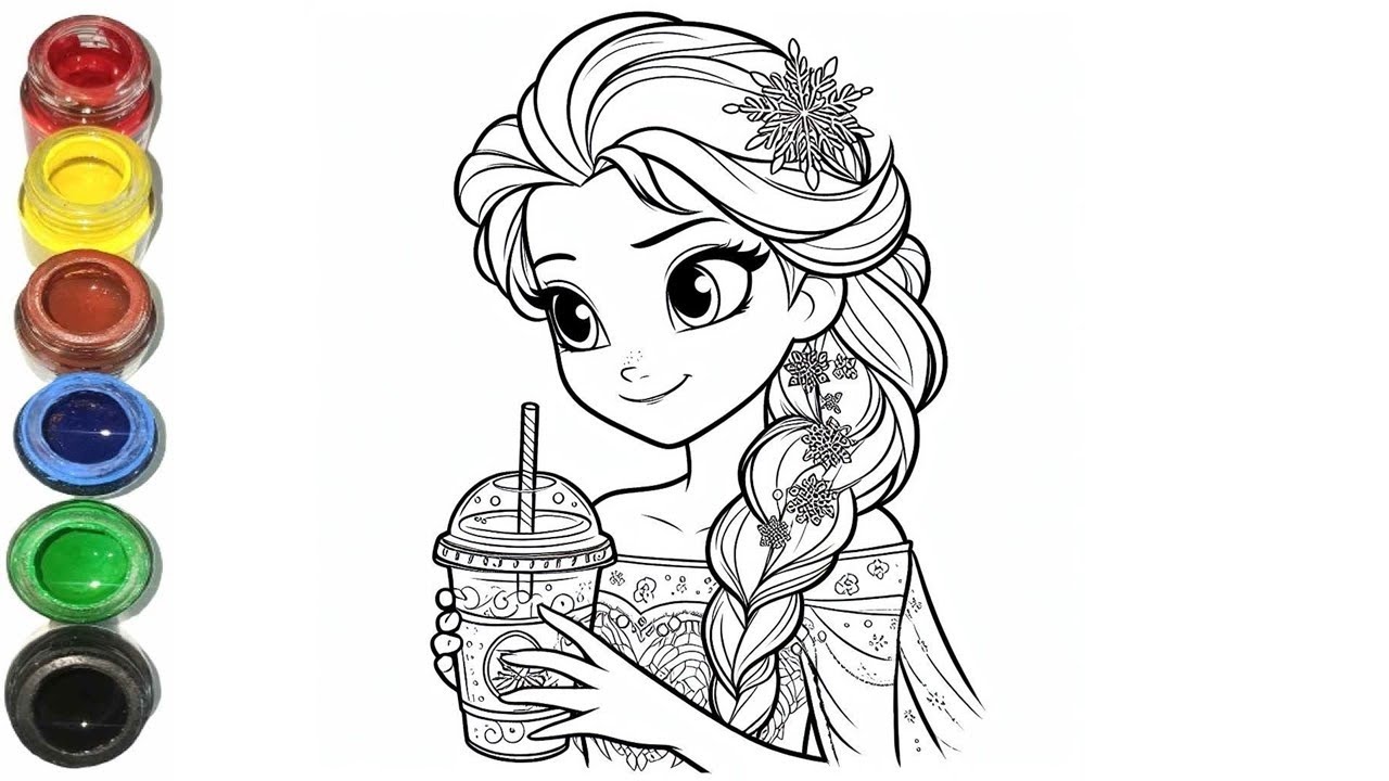 Как нарисовать милую Эльзу из мультфильма «Холодное сердце»: рисунки, раскраски и иллюстрации для...