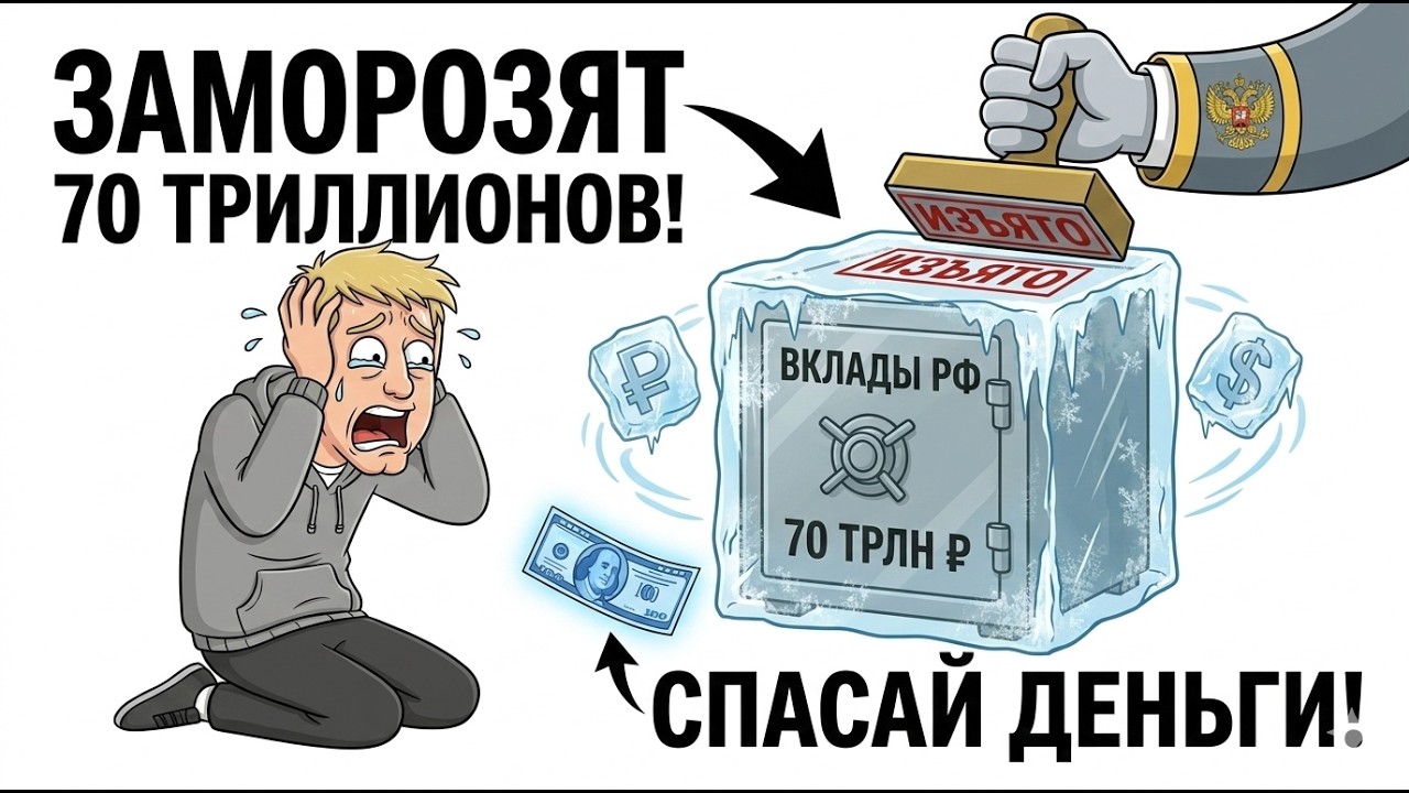 Что будет с вашими деньгами в 2026? Заморозка 70 трлн рублей и 4 способа спасти сбережения