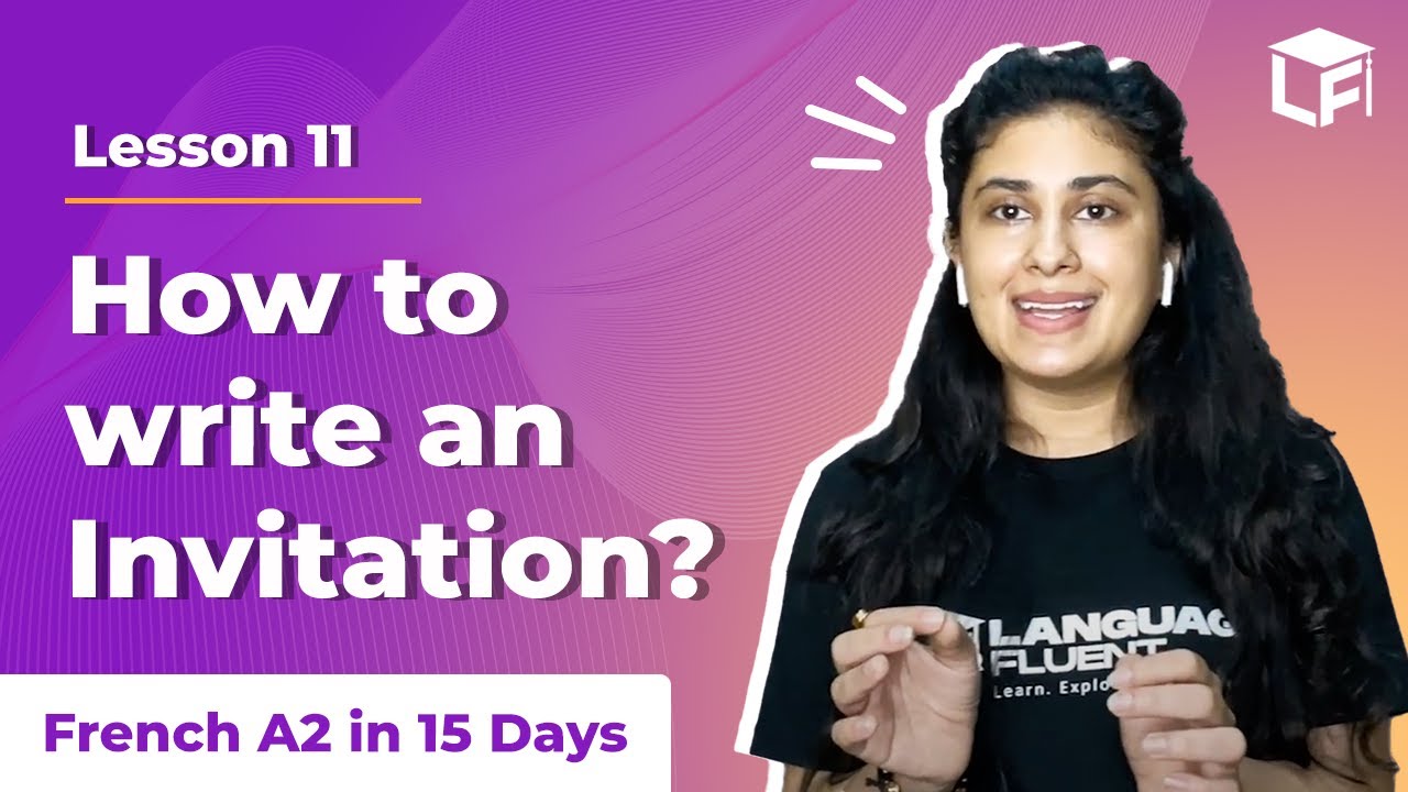 How to write an Invitation letter in French | Learn French A2 in 15 Days | Learn French with LF