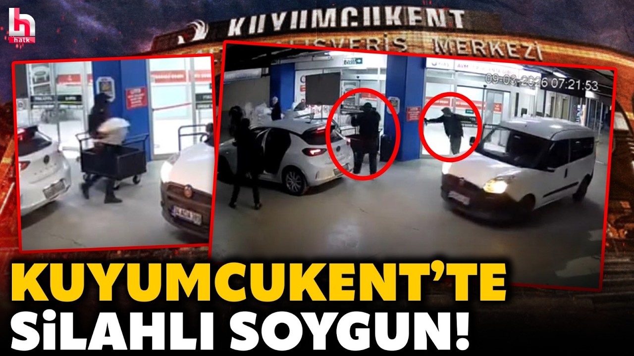 Kuyumcukent'te film gibi soygun! Çuval çuval paraları uzun namlulu silahlarla çaldılar!
