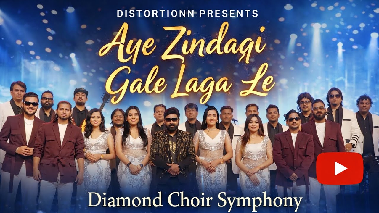 AYE ZINDAGI GALE LAGA LE | DIAMOND CHOIR SYMPHONY | DISTORTIONN
