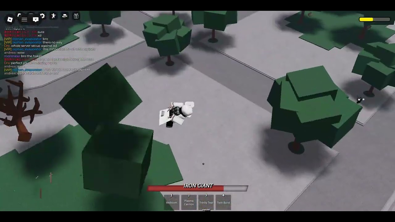 The roblox TSB Exploiter experience.