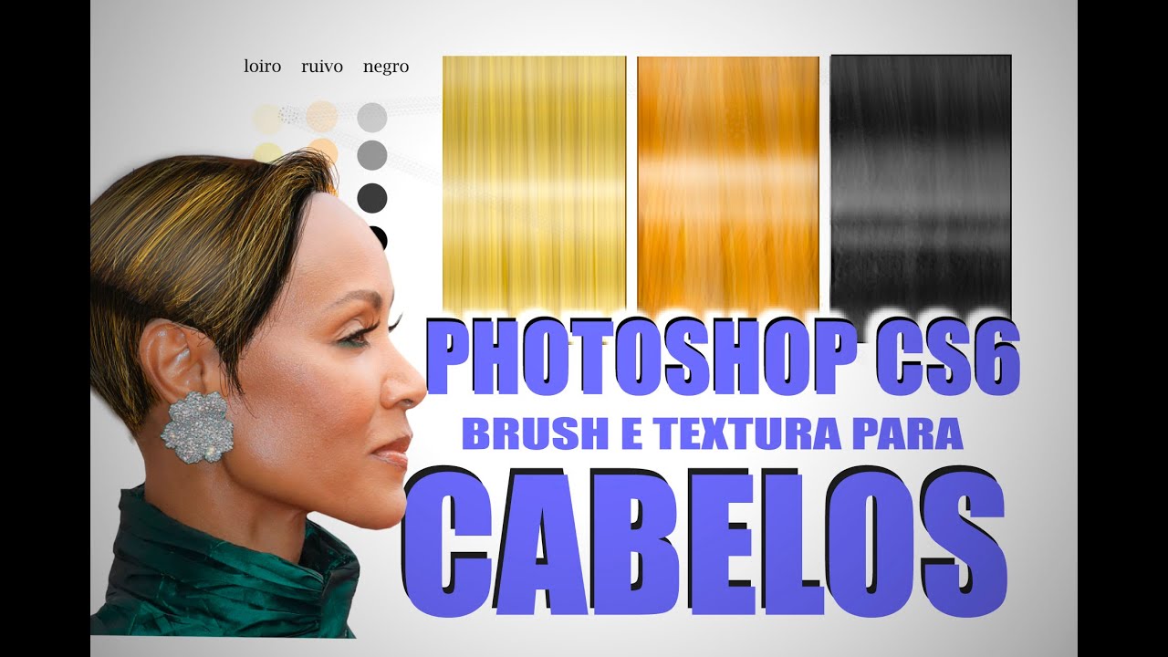 Tutorial Photoshop CS6 - Brush e textura para cabelos