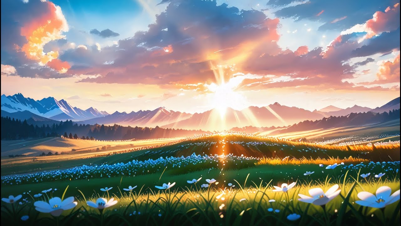Donde las Flores Tocan el Sol🌸Música para Meditación Profunda y Calma Interior  1 Hora Creada con IA