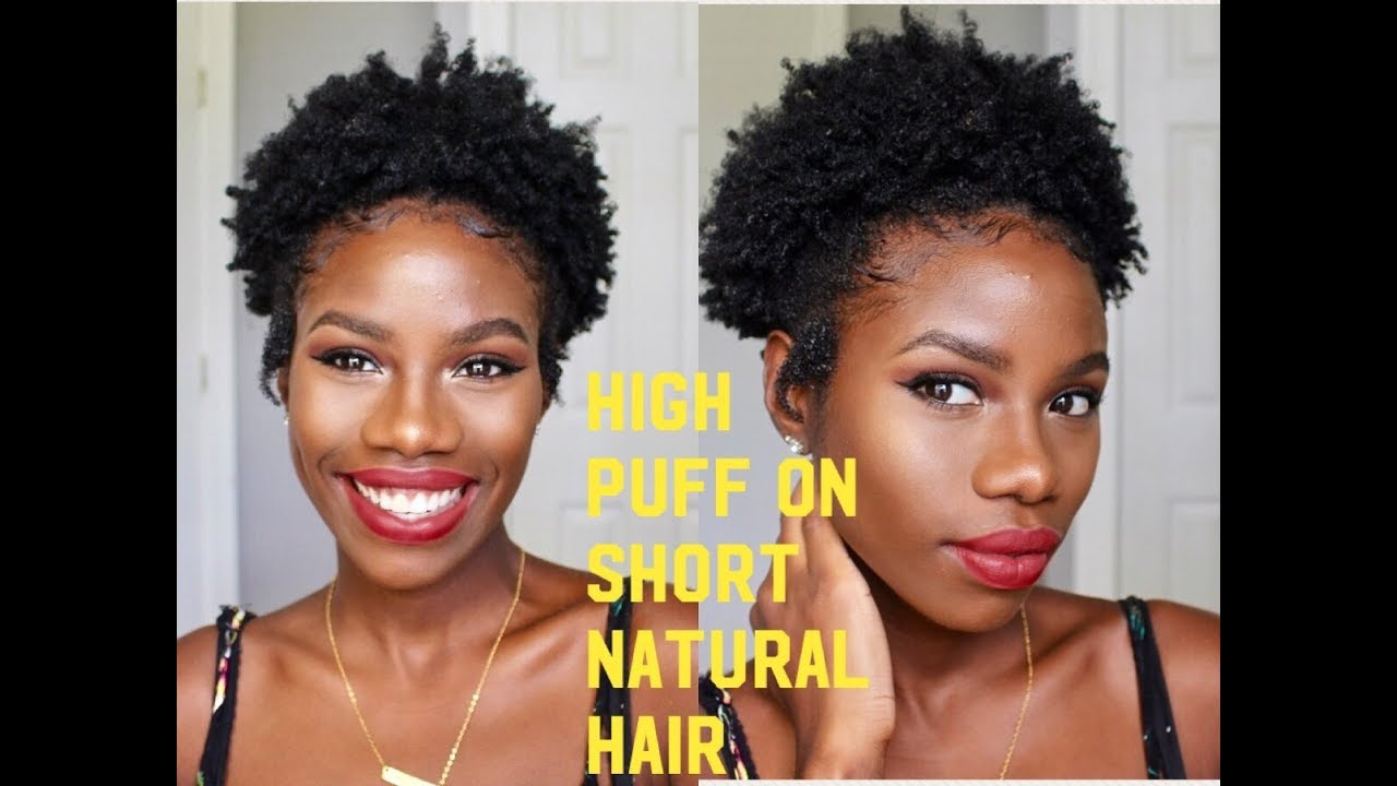 HOW TO: BEST HIGH PUFF ON SHORT NATURAL HAIR | 1 YEAR OF GROWTH