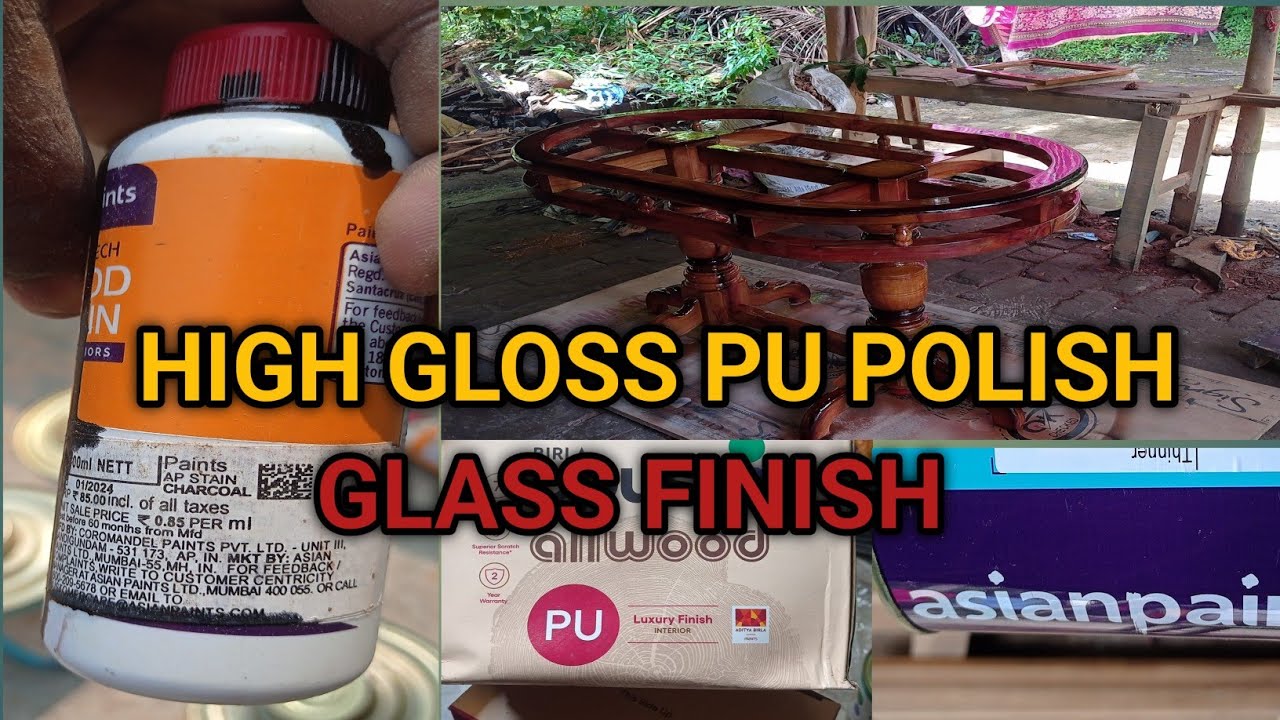 High gloss pu polish dining table|| কাচের মত পালিশ ডাইনিং টেবিল||Full process 