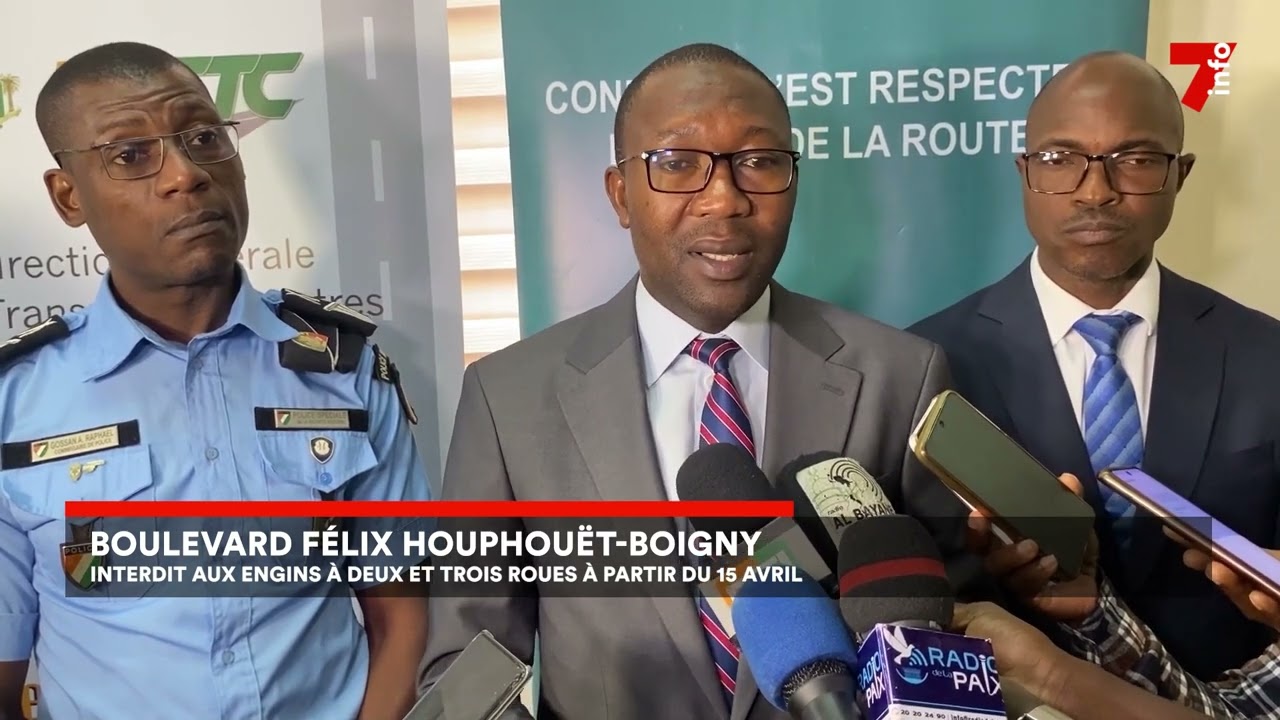 Boulevard Félix Houphouët-Boigny : interdit aux engins à deux et trois roues à partir du 15 avril