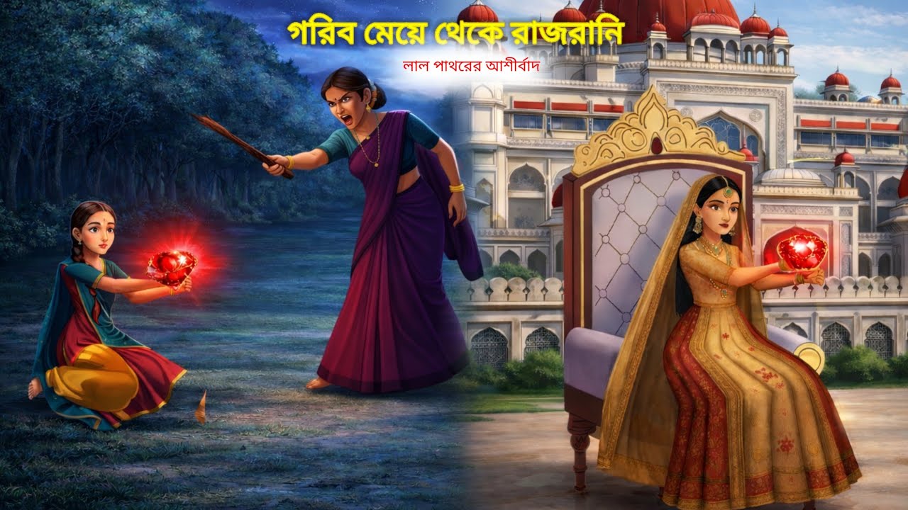 লাল পাথরের আশীর্বাদ । Bengali Moral Story| Thakumar Jhuli Bangla Golpo|  Bangla Golpo| Naton Cartoon