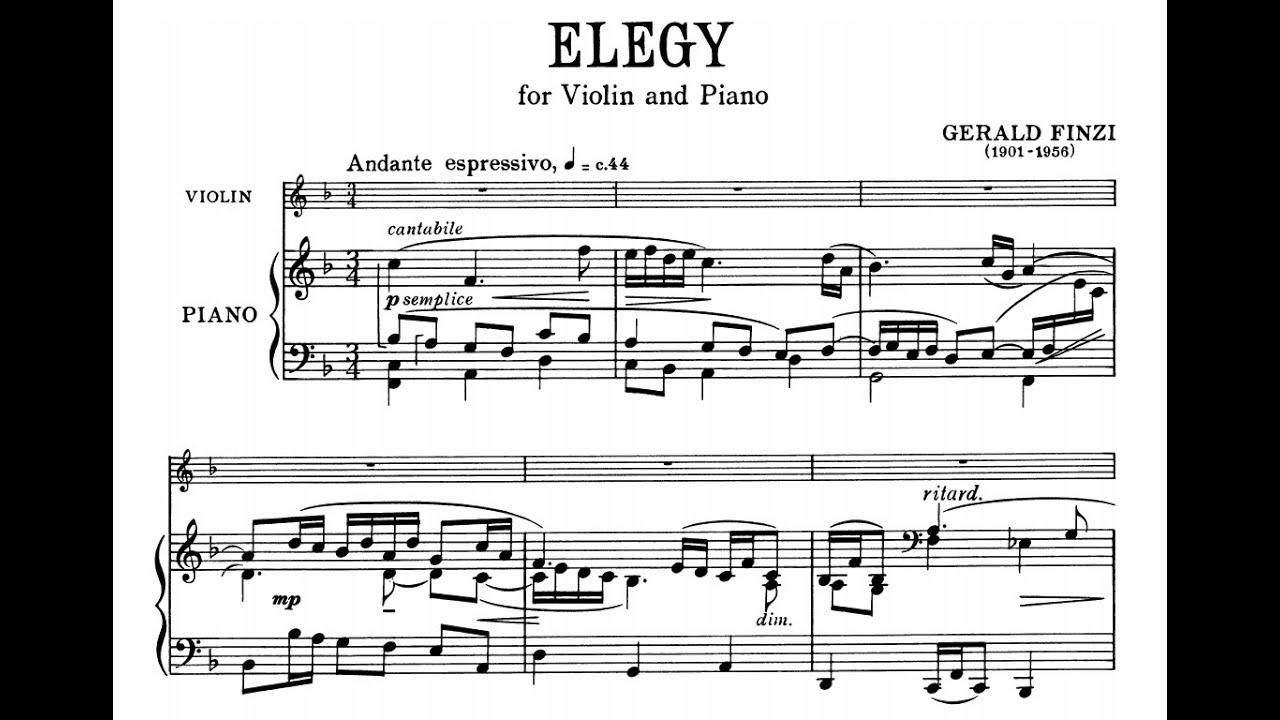 Gerald Finzi - Elegy, Op.22
