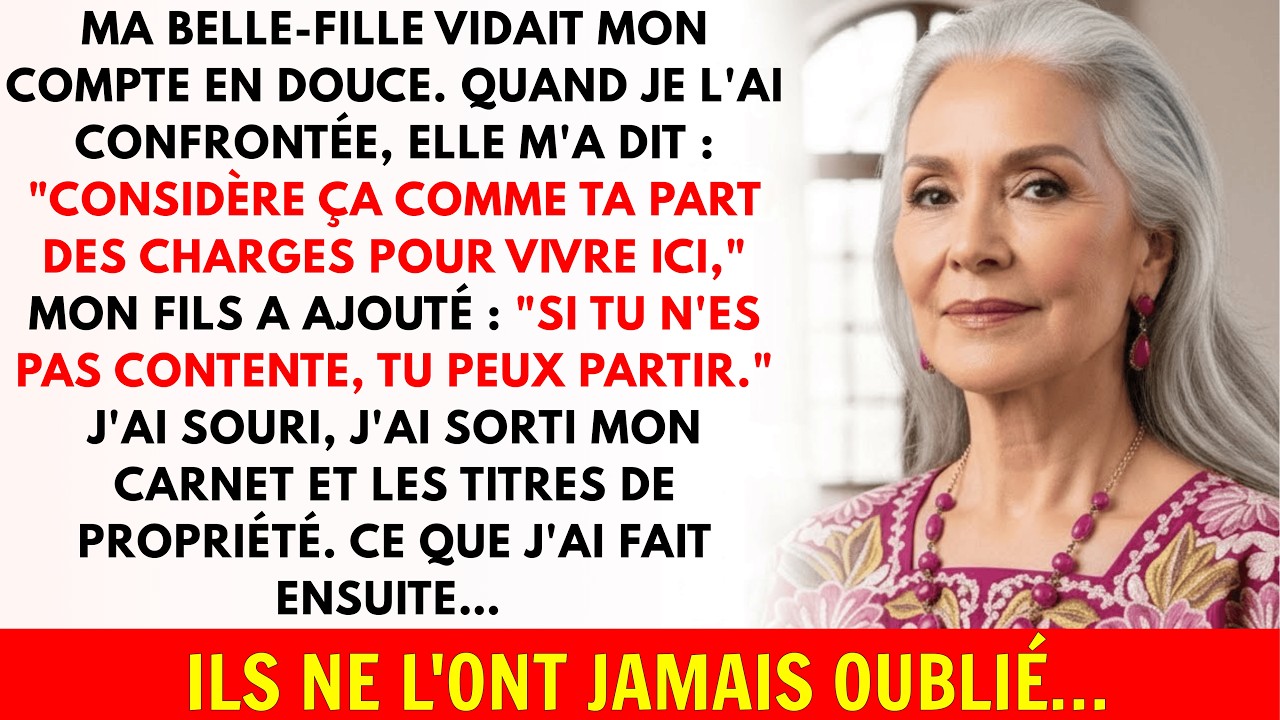 «Considère Ça Comme Ta Part des Charges», Dit Ma Belle-Fille Après Avoir Vidé Mon C...