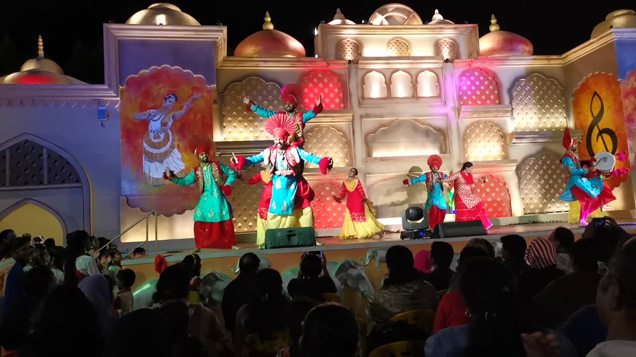 Dubai Global Village - Indian Pavillion - Punjabi Dancers well choreographed performance