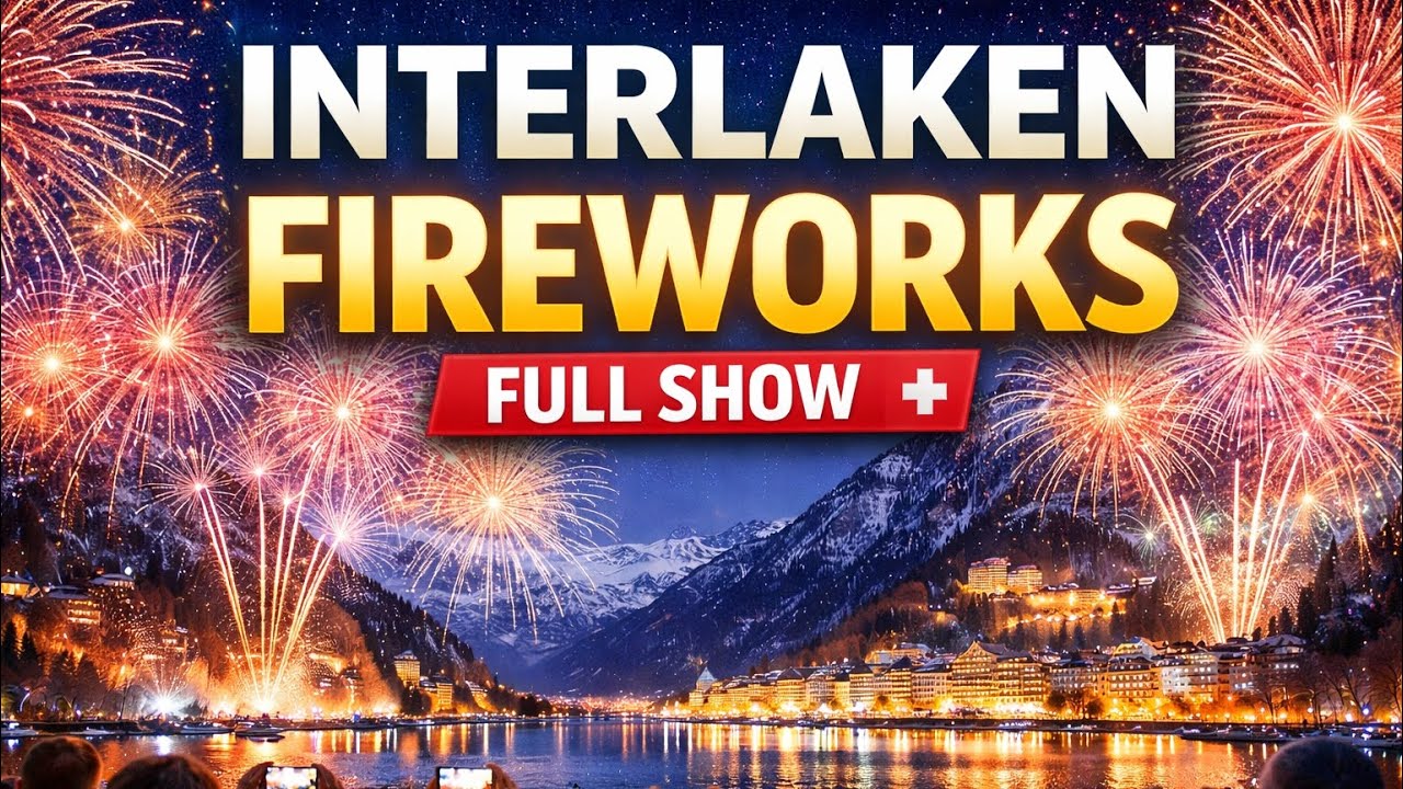 Interlaken New Year’s Eve Fireworks 🎆 FULL SHOW | Switzerland (Silvester)