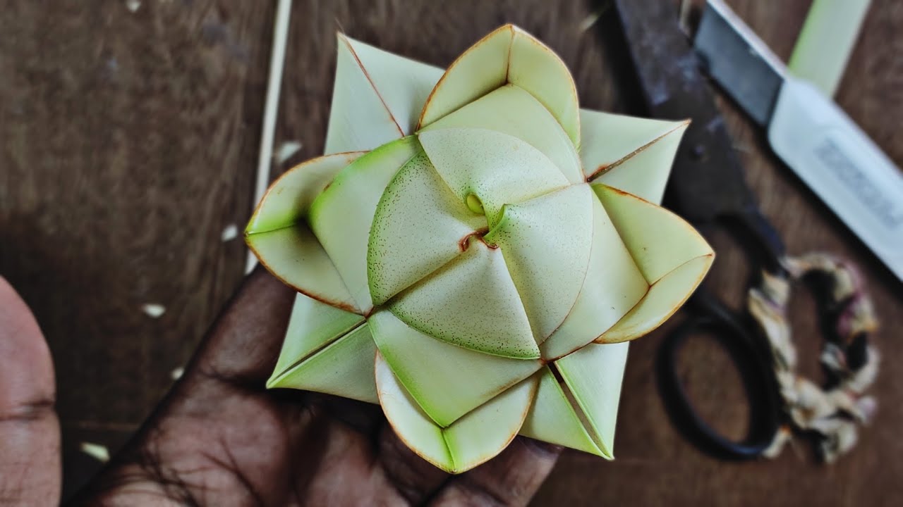 How to make a beautiful Palm flower || DIY coconut leaf flower