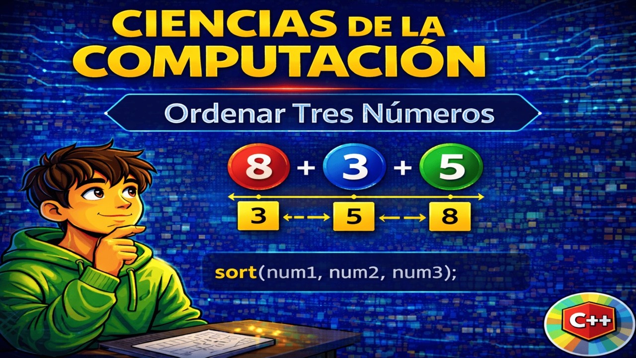 Ciencias de la computación: ordenar tres números de mayor a menor