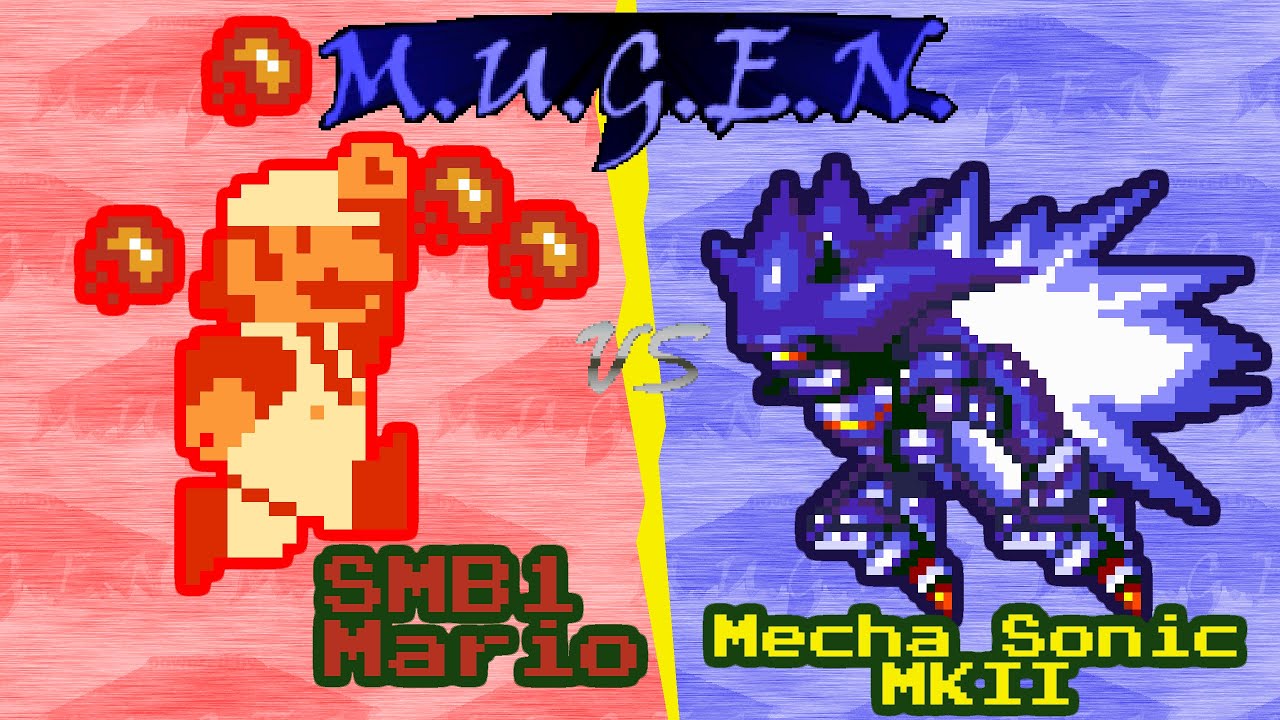 MUGEN SMB1 Mario (me) vs Mecha Sonic MK II (AI)