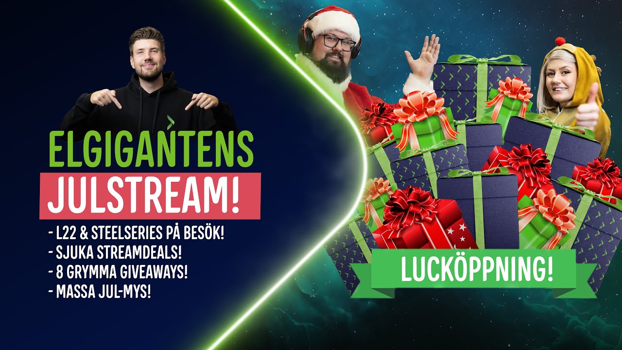 Julstream med Elgiganten Gaming, Steelseries  & L22
