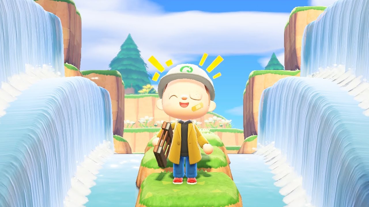 Animal Crossing New Horizons - How To Make Two Floor WaterFall - Gameplay Walkthrough
