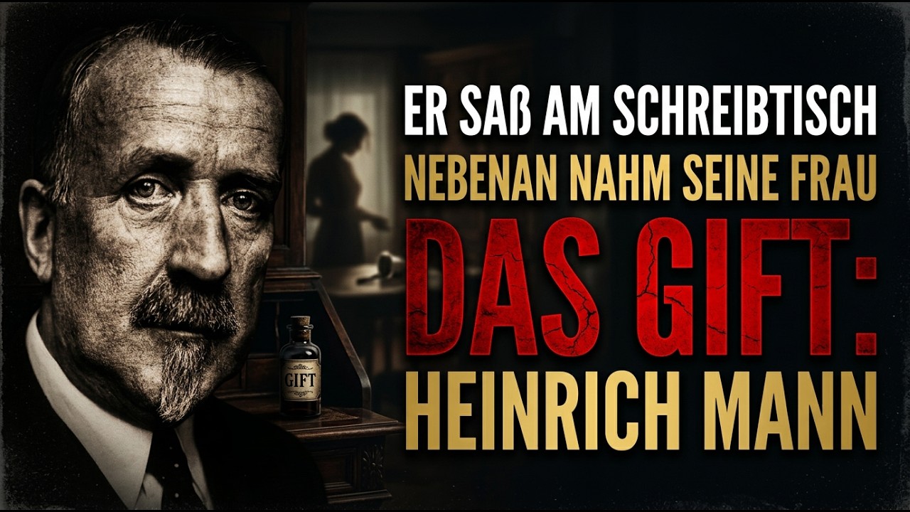 ER SA&szlig; AM SCHREIBTISCH &mdash; NEBENAN NAHM SEINE FRAU DAS GIFT: HEINRICH MANN