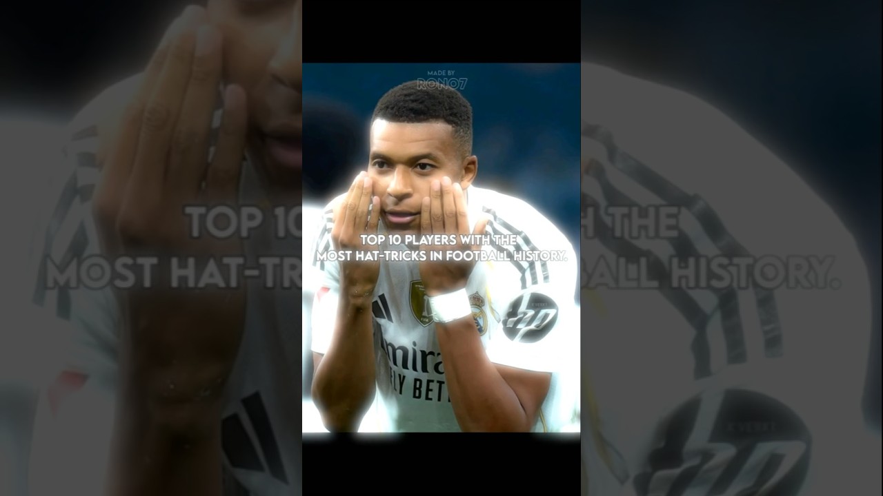 Top 10 Players with the most Hat-tricks in football history 💀⚽ || #shorts #football #edit #viral