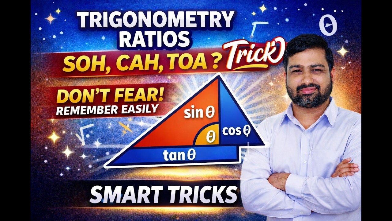 Trigonometry Ratios Made Easy | SOH, CAH, TOA Trick | Smart Tricks & Shortcuts 🚀