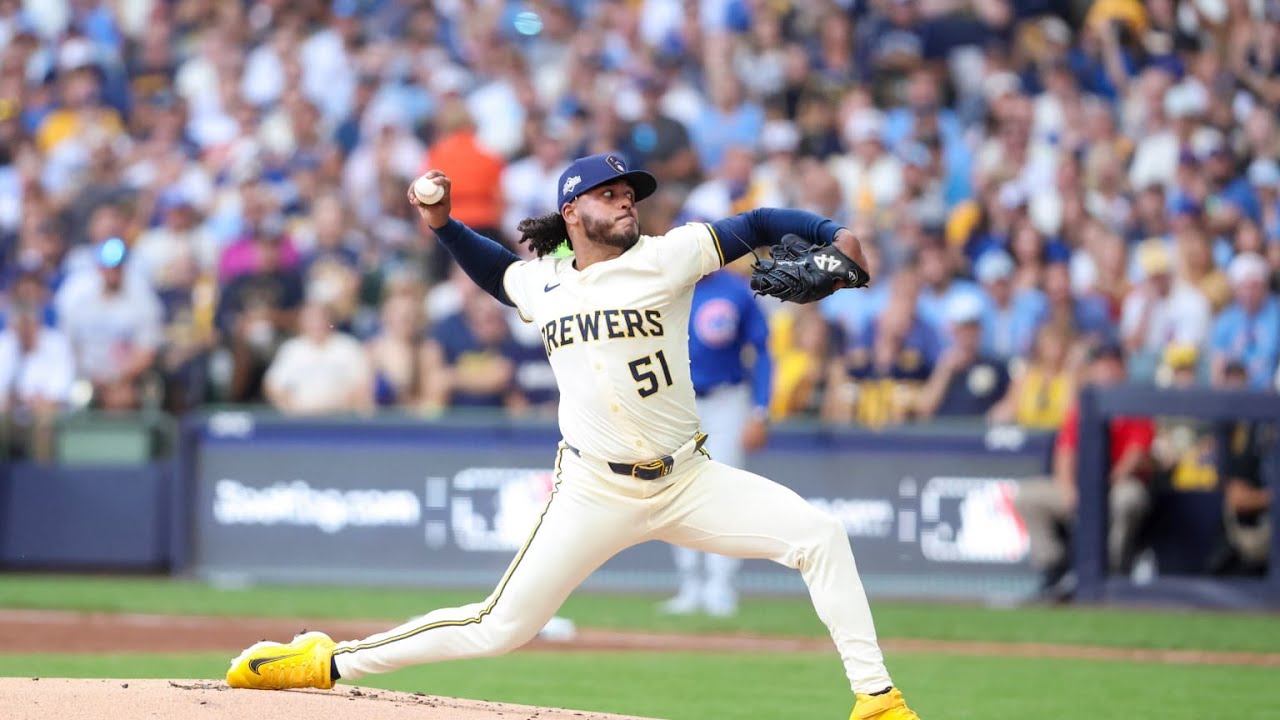 Freddy Peralta strikes out 9 Cubs in game one of the NLDS on 10/4/25