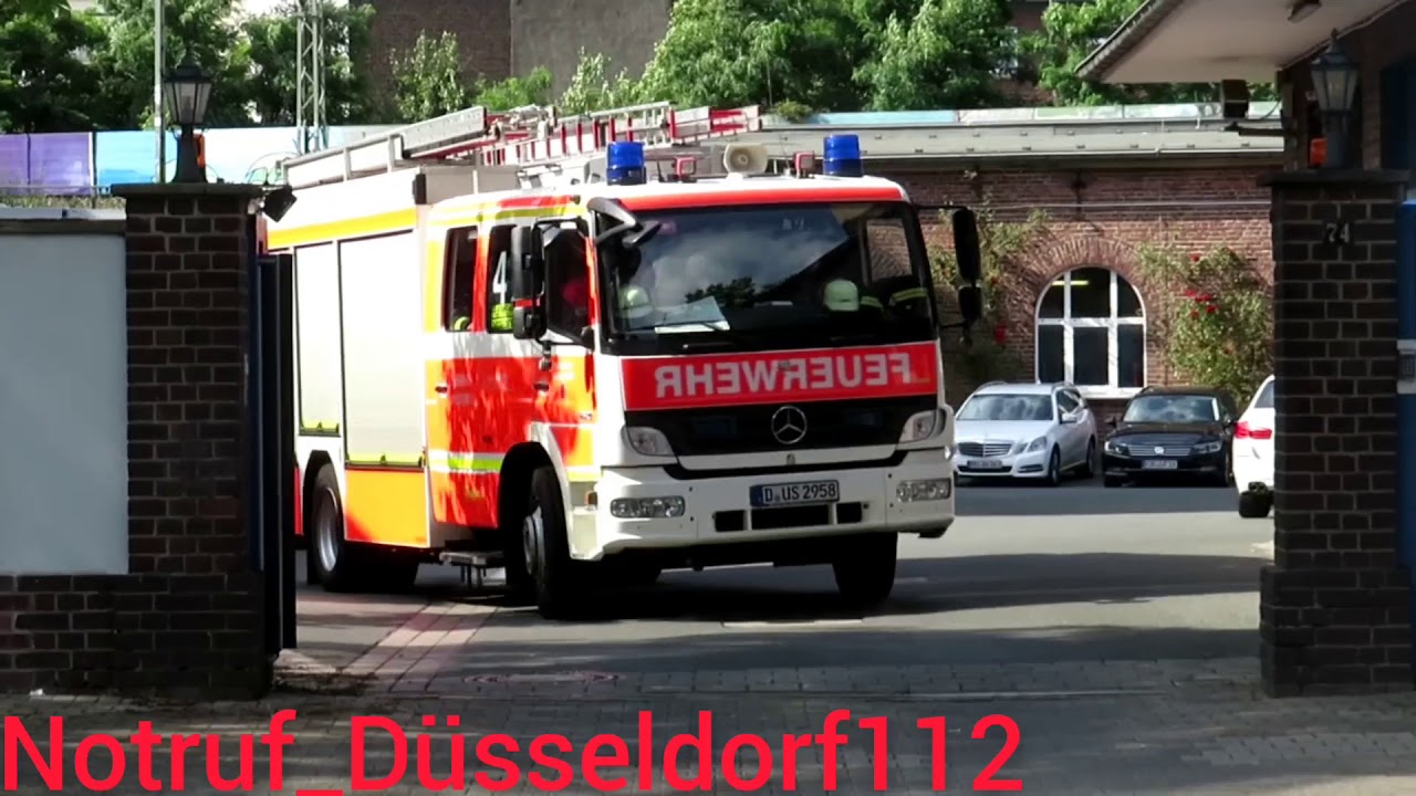 [Einsatzfahrt der Feuerwehr D&uuml;sseldorf] Einsatzfahrt des HLF20 und des PTLF4000 der FW4