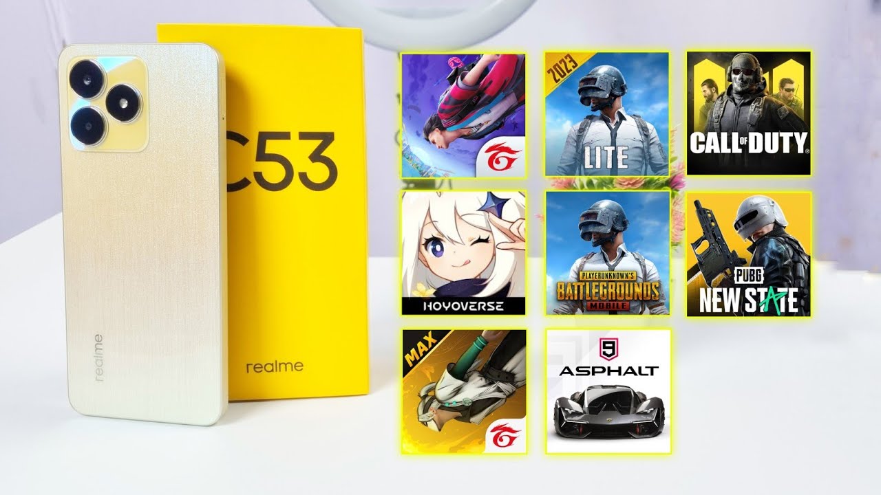 Realme C53 8+ Games Test - ASPHALT 9/GENSHIN/FREE FIRE/CALL OF DUTY/PUBG/NEW STATE - 8GB